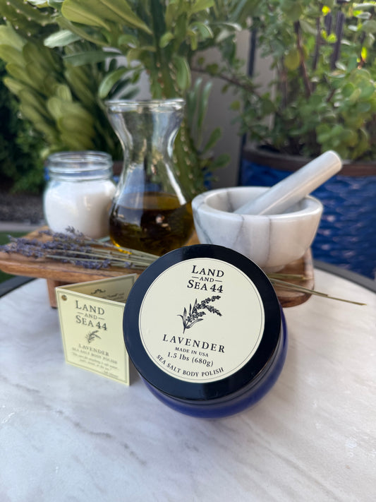 Large Lavender Sea Salt Scrub 24oz.