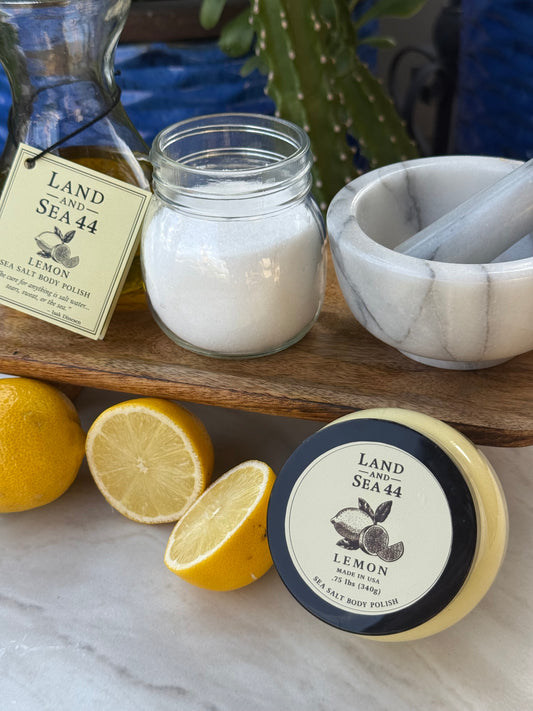 Small Lemon Sea Salt Scrub 12oz.