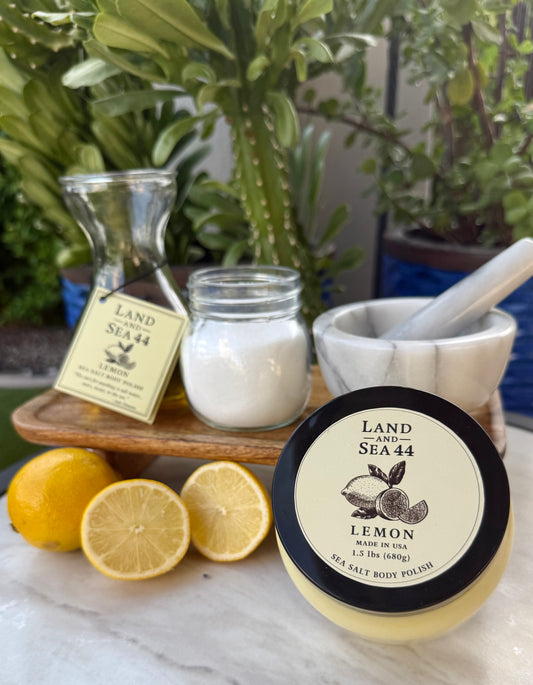 Large Lemon Sea Salt Scrub 24oz.